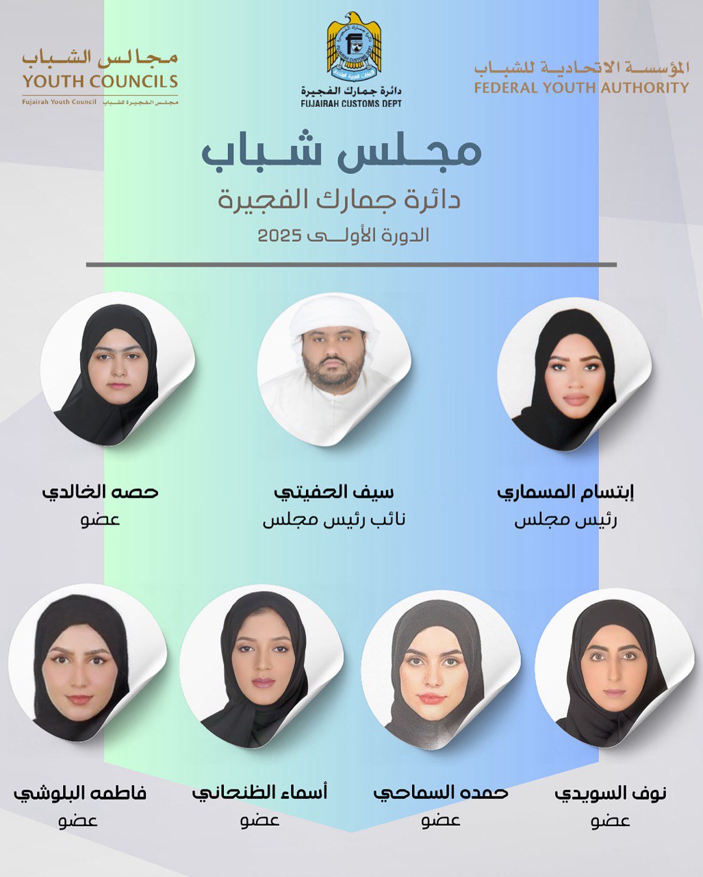 تشكيل مجلس شباب دائرة جمارك الفجيرة
